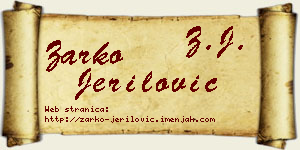 Žarko Jerilović vizit kartica